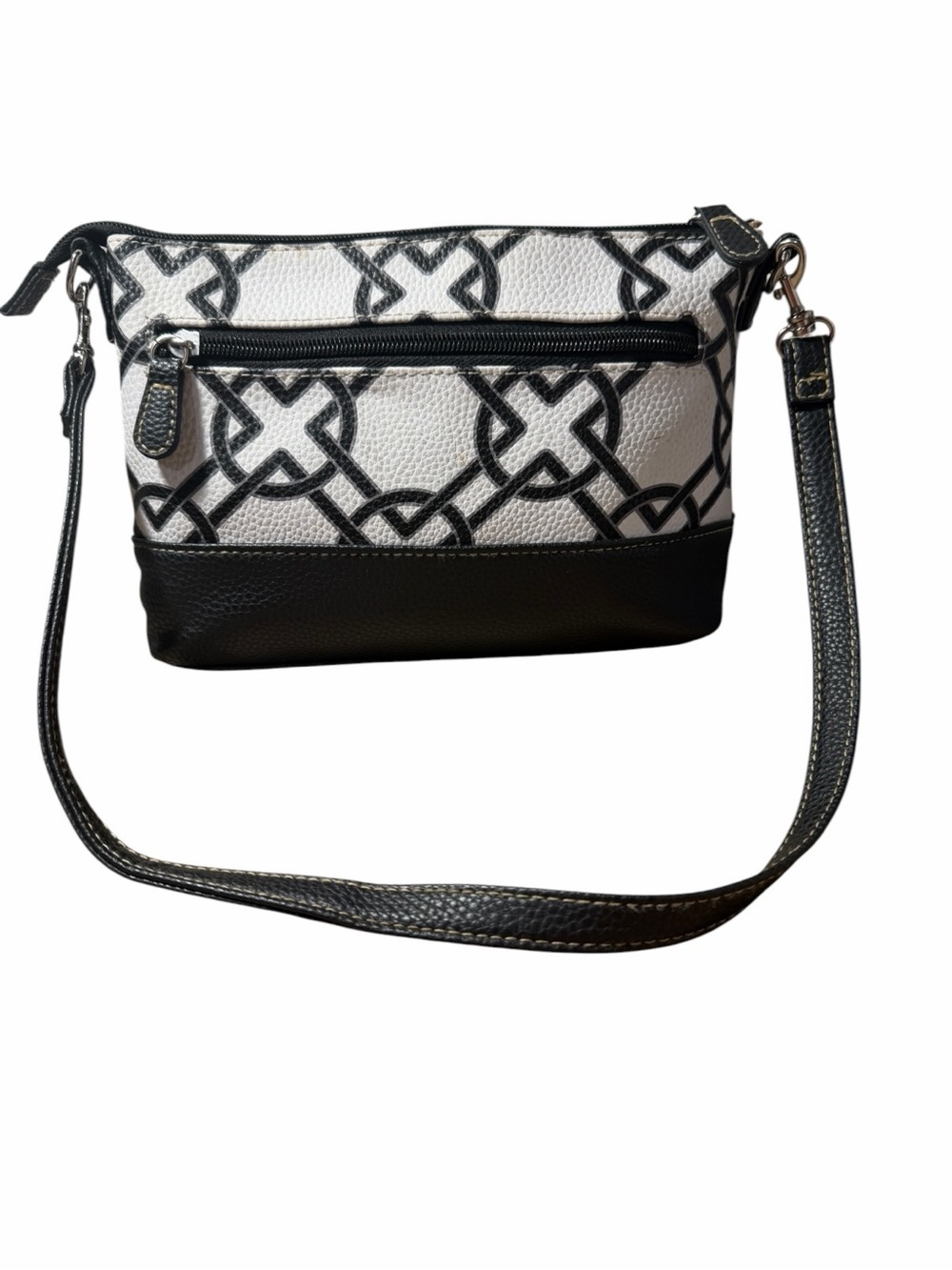 Stone Mountain Accessories Black and White Patterned Shoulder Bag - Picture 3 of 10